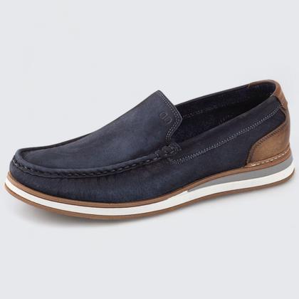 Imagem de Mocassim Democrata Masculino Couro Denim Flow Casual Macio
