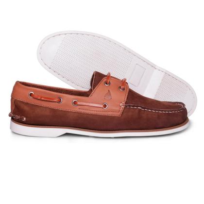 Imagem de Mocassim dockside cadarço em couro camurça sapato masculino