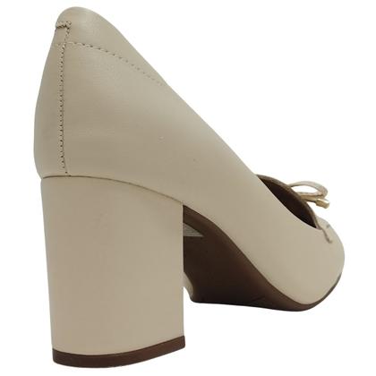 Imagem de Mocassim Feminino Beira Rio com Salto Grosso Laço Decorativo