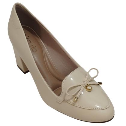 Imagem de Mocassim Feminino Beira Rio com Salto Grosso Laço Decorativo