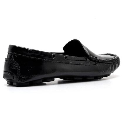 Imagem de Mocassim Feminino Couro Acabamento em Verniz Casual Conforto