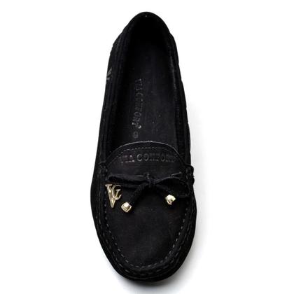 Imagem de Mocassim Feminino Couro Laço Casual Conforto