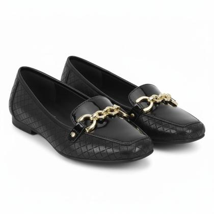 Imagem de Mocassim Feminino Moleca 5737.211 Preto Fivela