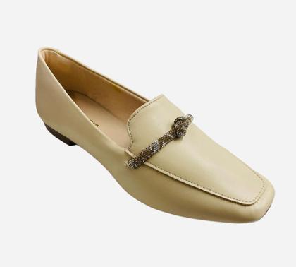 Imagem de Mocassim loafer Bege de nó strass Sua Cia