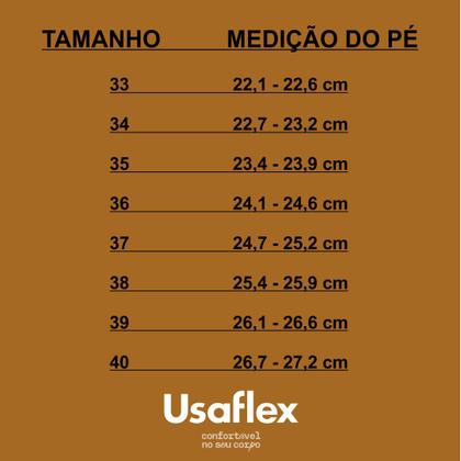 Imagem de Mocassim Loafer Feminino Couro Usaflex Baixo Confort