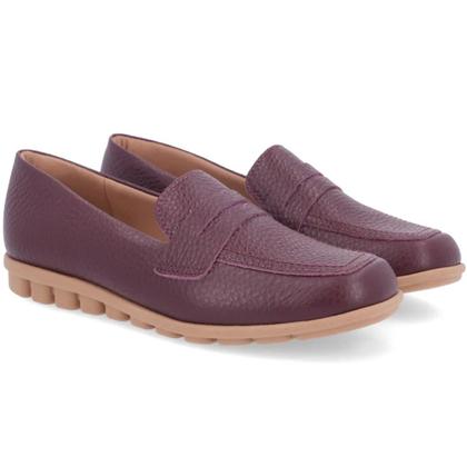Imagem de Mocassim Loafer Feminino Couro Usaflex Baixo Confort