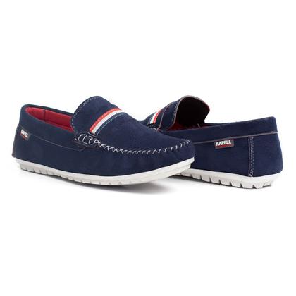 Imagem de Mocassim Masculino Casual Adulto e Infantil do 25 ao 44 em Lona Azul Linha Ibiza Kapell