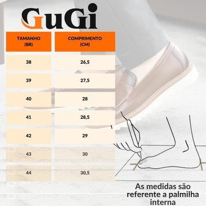 Imagem de Mocassim Masculino GuGi 5400GG Social Casual com Sola Tratorada Alta e Confortável Antiderrapante