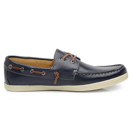 Imagem de Mocassim Masculino Jacometti Dockside Couro Conforto Casual