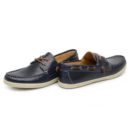 Imagem de Mocassim Masculino Jacometti Dockside Couro Conforto Casual
