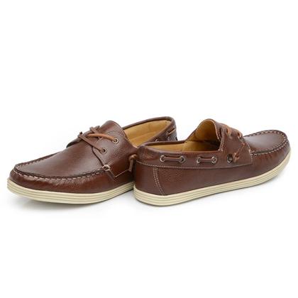 Imagem de Mocassim Masculino Jacometti Dockside Couro Conforto Casual
