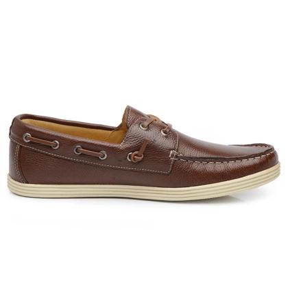 Imagem de Mocassim Masculino Jacometti Dockside Couro Conforto Casual