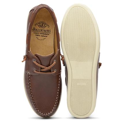 Imagem de Mocassim Masculino Jacometti Dockside Couro Conforto Casual