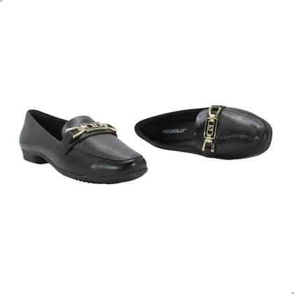 Imagem de Mocassim Piccadilly Raquel Salto Baixo Preto