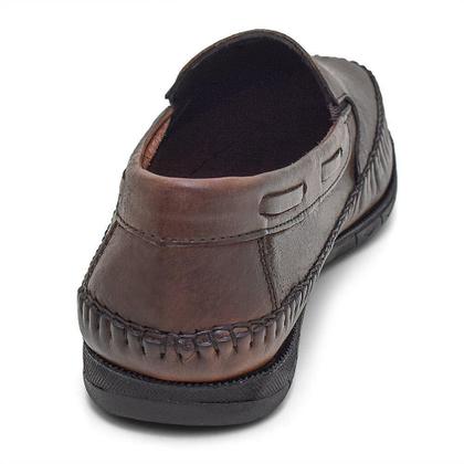 Imagem de Mocassim Sapatilha Masculina Couro Legítimo Exclusive Granado - 400 - Conhaque