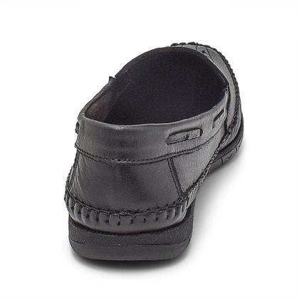 Imagem de Mocassim Sapatilha Masculina Couro Legítimo Exclusive Granado - 402 - Preto