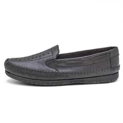 Imagem de Mocassim Sapatilha Masculina Couro Legítimo Exclusive Granado - 402 - Preto