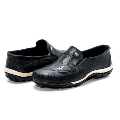 Imagem de Mocassim Sapatilha Masculina Couro Legítimo Exclusive Romelks - 2021 - Preto