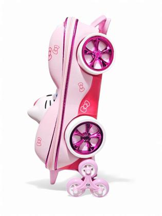 Imagem de Mochila 3D c/ 3 Rodinhas Carrinho Rosa Hello Kitty Maxtoys