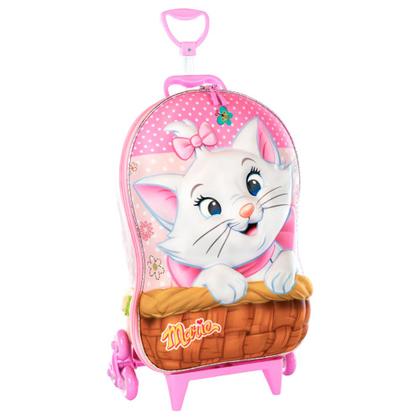 Imagem de Mochila 3D de Rodinhas Infantil - Disney - Gata Marie - Maxtoy