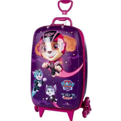 Imagem de Mochila 3D Infantil Patrulha Canina Skye Jet Mala Rodas 360