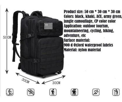 Imagem de Mochila 45 Litros Tática Militar Camuflada Exército Camping