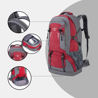 Imagem de Mochila Adventure Ika 60L Grande Reforçada Impermeável Resistente para Trilha Camping Viagem Aventura