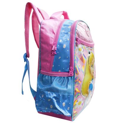 Imagem de Mochila Alice No País Das Maravilhas De Alças Escolar Infantil Meninas Desenho Disney Volta às Aulas
