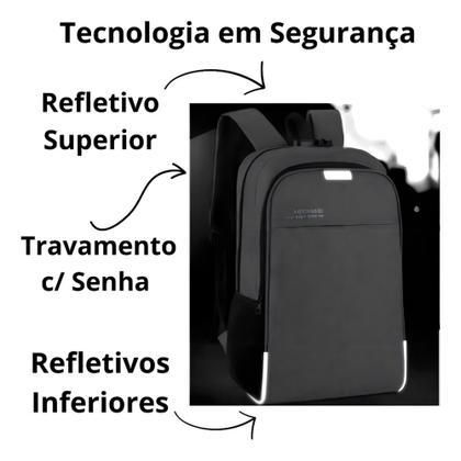 Imagem de Mochila Anti Furto Notebook Saida Usb Fone Ouvido Coisaria