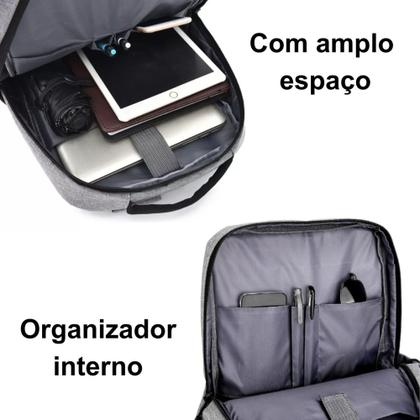 Imagem de Mochila Anti Furto Para Notebook Impermeável Com Usb Cores