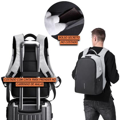 Imagem de Mochila Antifurto Impermeável Premium com Cadeado de Código e Trava para Notebooks de Até 15.6 Polegadas