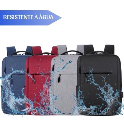 Imagem de Mochila Antifurto Resistente Masculina Feminina Com Carregamento USB - Cores