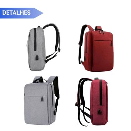 Imagem de Mochila Antifurto Resistente Masculina Feminina Com Carregamento USB - Cores