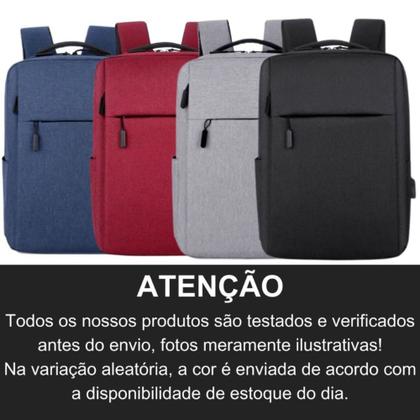 Imagem de Mochila Antifurto Viagem Impermeável Com Compartimento USB Resistente - Cores