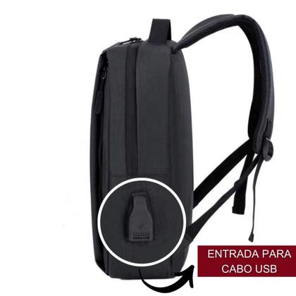 Imagem de Mochila Antifurto Viagem Impermeável Com Compartimento USB Resistente - Cores