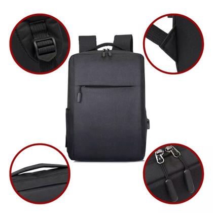 Imagem de Mochila Antifurto Viagem Impermeável Com Compartimento USB Resistente - Cores