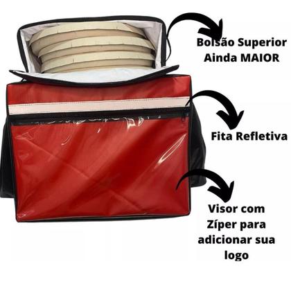 Imagem de Mochila Bag completa impermeável para Aplicativo de Entrega Delivery C/ Isopor Laminad