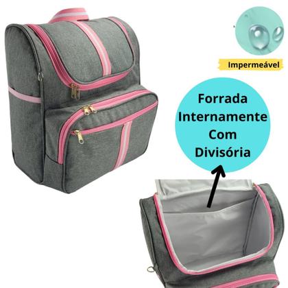 Imagem de Mochila Bebê Infantil Maternidade 2 em 1 Luxo