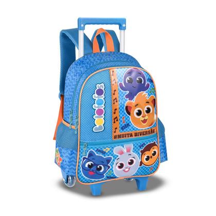 Imagem de Mochila Bolofofos Bolsa Escolar Carrinho Infantil Unissex