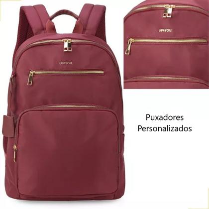 Imagem de Mochila Bolsa Costas Casual Juvenil Reforçada Up4you Vinho