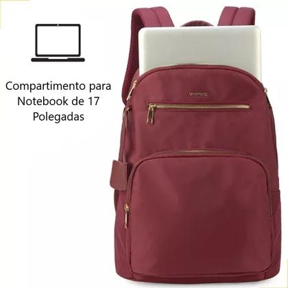 Imagem de Mochila Bolsa Costas Casual Juvenil Reforçada Up4you Vinho