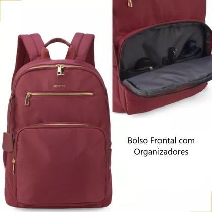 Imagem de Mochila Bolsa Costas Casual Juvenil Reforçada Up4you Vinho