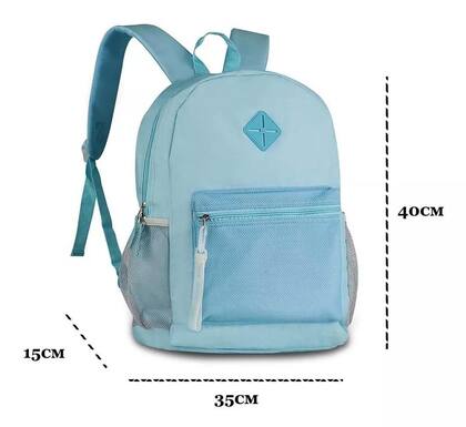 Imagem de Mochila Bolsa Costas Escolar Feminina + Estojo Pastel - Clio