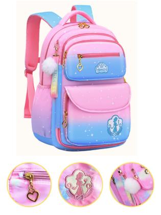 Imagem de Mochila Bolsa Costas Feminina Menina Princesa Luxo Kawaii