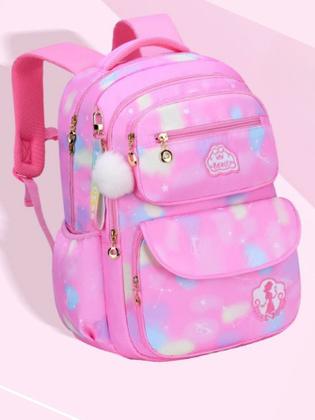 Imagem de Mochila Bolsa Costas Feminina Menina Princesa Luxo Kawaii