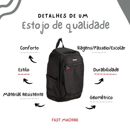 Imagem de Mochila Bolsa Costas Notebook Executiva Geométrica Reforçada - Trabalho/Faculdade - Clio