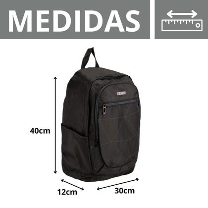 Imagem de Mochila Bolsa Costas Notebook Executiva Geométrica Reforçada - Trabalho/Faculdade - Clio