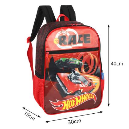Imagem de Mochila Bolsa de Costas Escolar Infantil Hot Wheels Crianças