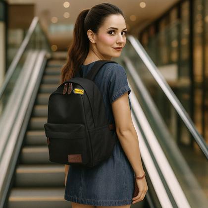Imagem de Mochila Bolsa De Lona Reforçada Resistente Masculina Feminina Escolar Faculdade Dia a Dia Amplo Espaço Moderna