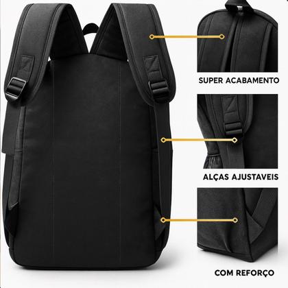 Imagem de Mochila Bolsa De Lona Reforçada Resistente Masculina Feminina Escolar Faculdade Dia a Dia Amplo Espaço Moderna